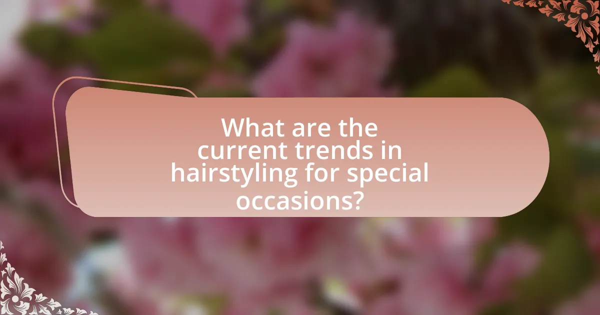What are the current trends in hairstyling for special occasions?