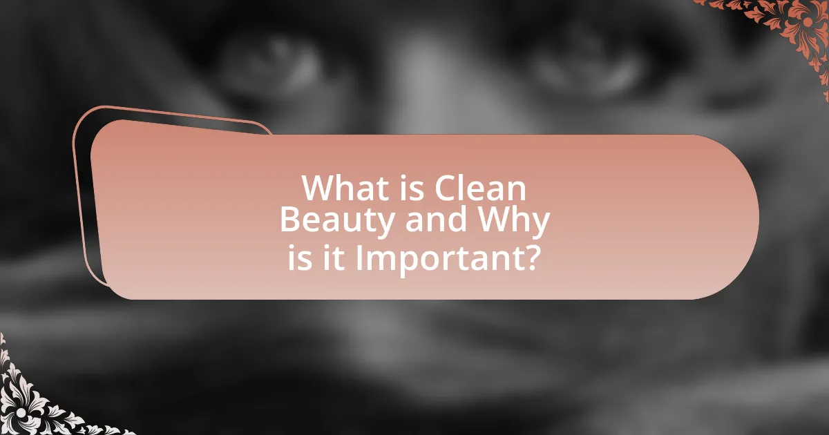 What is Clean Beauty and Why is it Important?